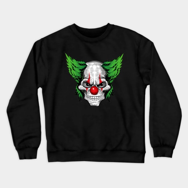 Very scary evil clown Crewneck Sweatshirt by pickledpossums